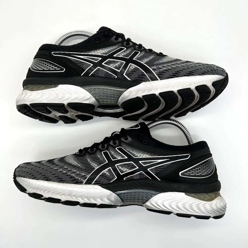 ASICS Gel-Nimbus 22 Shoes Womens 9 Wide Black White‎ Running Sneakers 1012A586